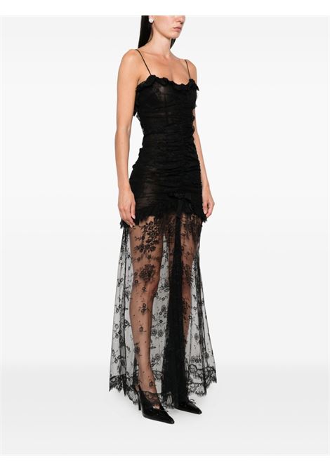 Black lace ruched dress Alessandra Rich - women ALESSANDRA RICH | FABX4134P46230900